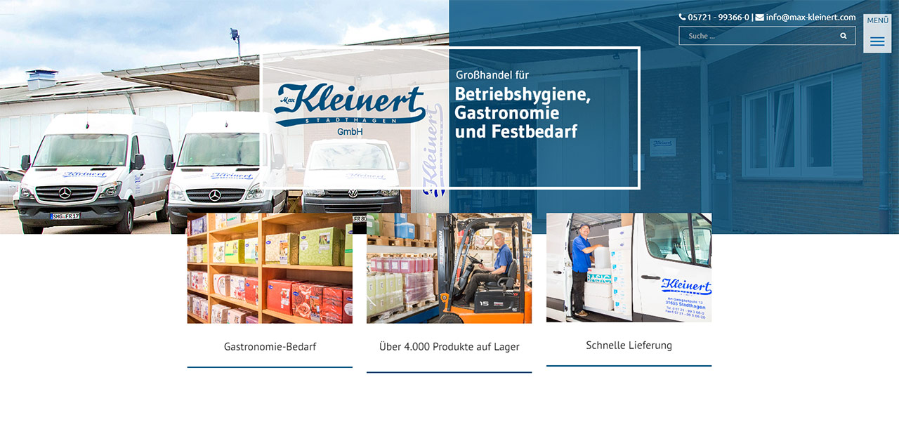 Max Kleinert GmbH: Großhandel für Betriebshygiene, Gastronomie und Festbedarf