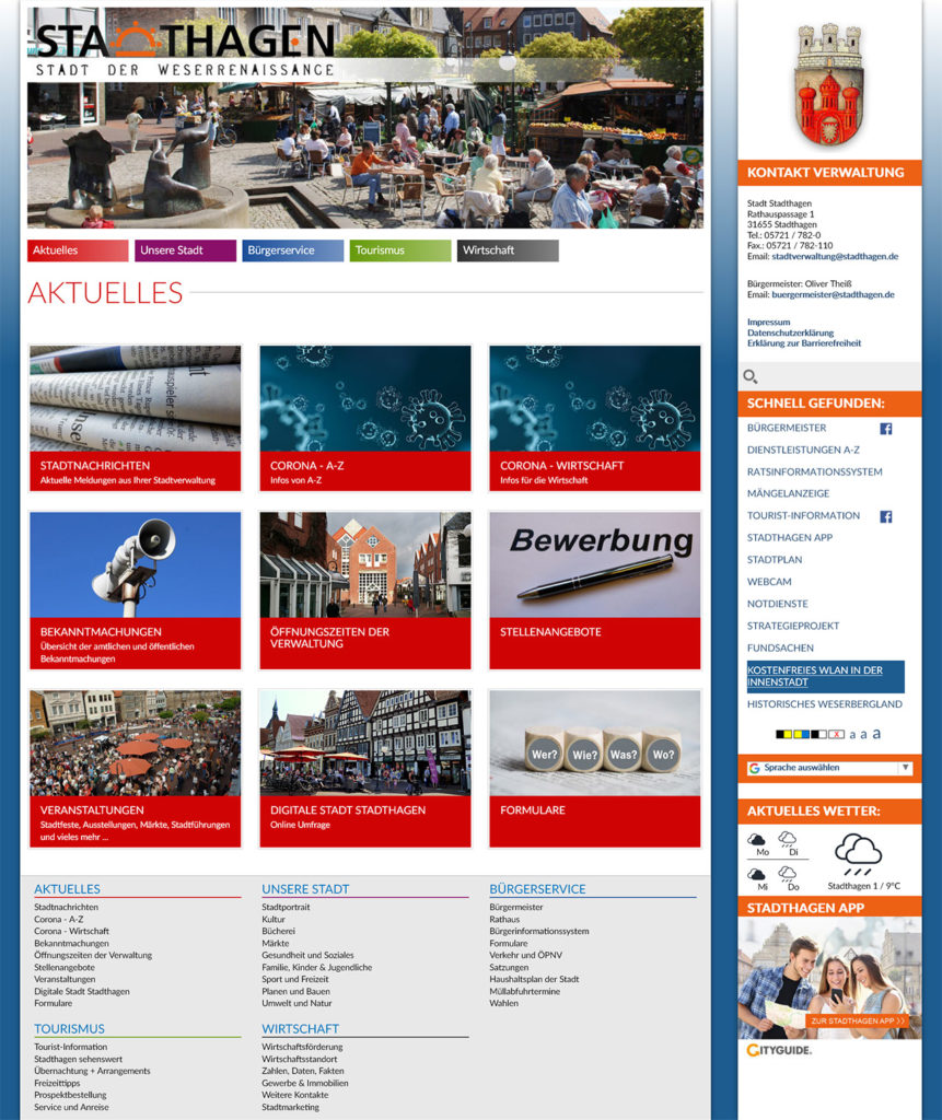 Blog: Eine neue Website für Stadthagen - www.stadthagen.de