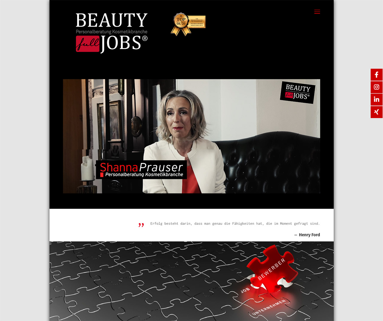 BEAUTY full JOBS - Personalberatung Kosmetikbranche - Shanna Prauser