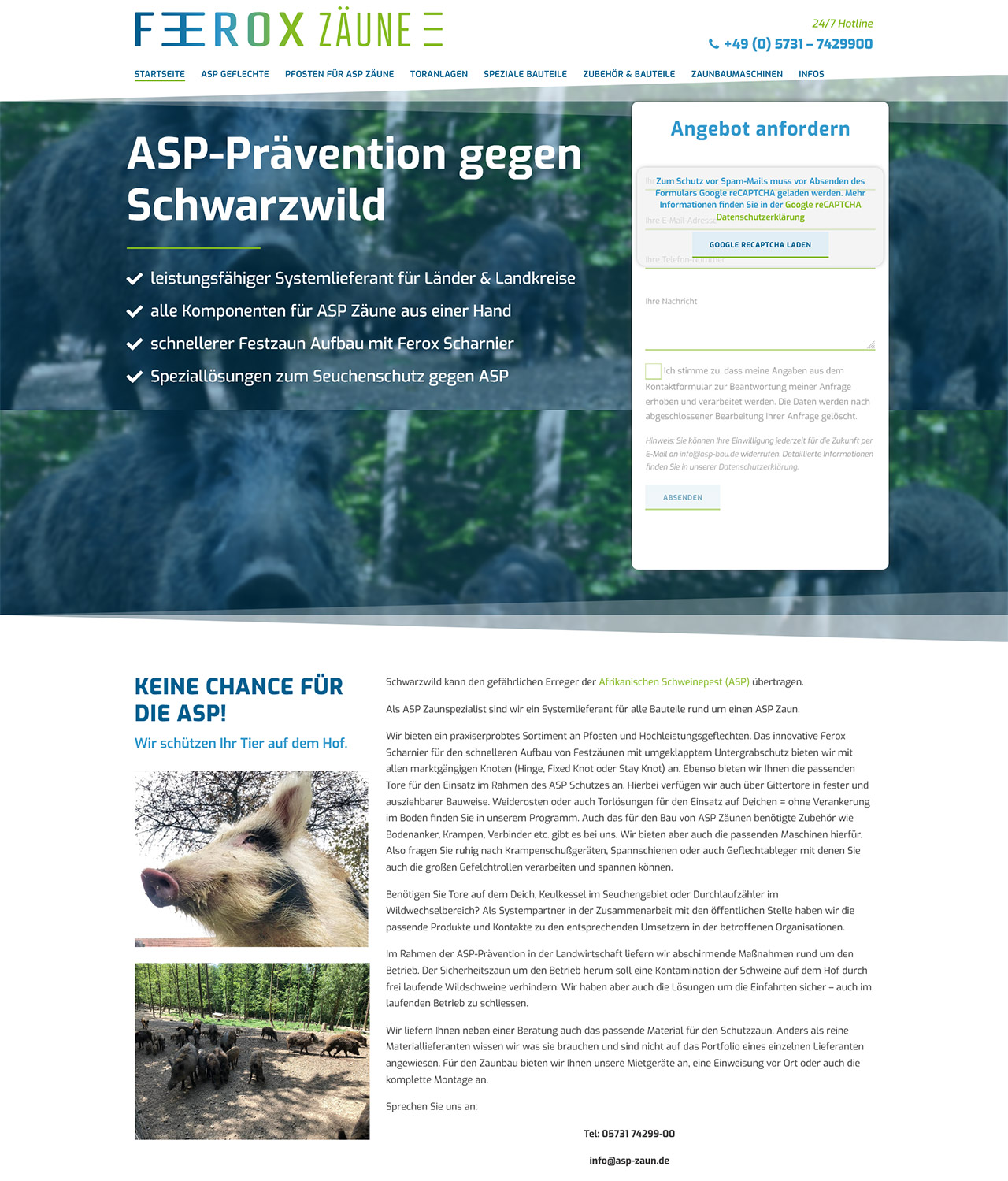 ASP - Der Zaun gegen die Afrikanische Schweinepest