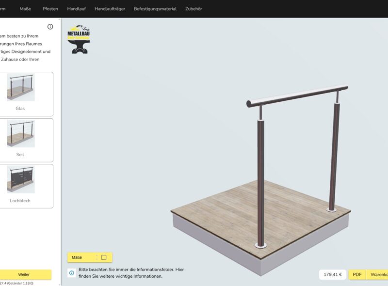 Screenshot des K3-Konfigurators vom unserem Kunden Jay-Cool